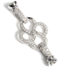 Fashion Micro Pave Silver Jewelry Finding Connector Accessory